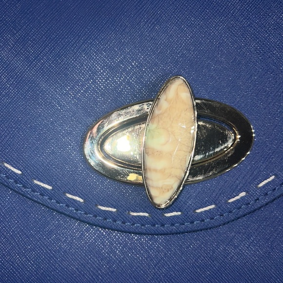 NWOT Badgley Mischka cobalt blue envelope clutch and crossbody - Picture 4 of 6